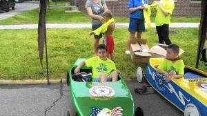 Super racers Noah Beigel, left, and Michael Scurlock are excited to participate in the Northwest Indiana Soap Box Derby. (VFW Post, Handout)